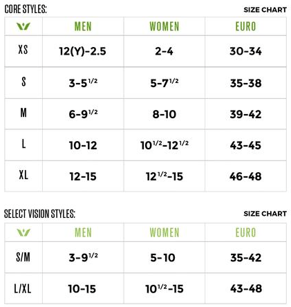 Shoe Size To Sock Size Chart